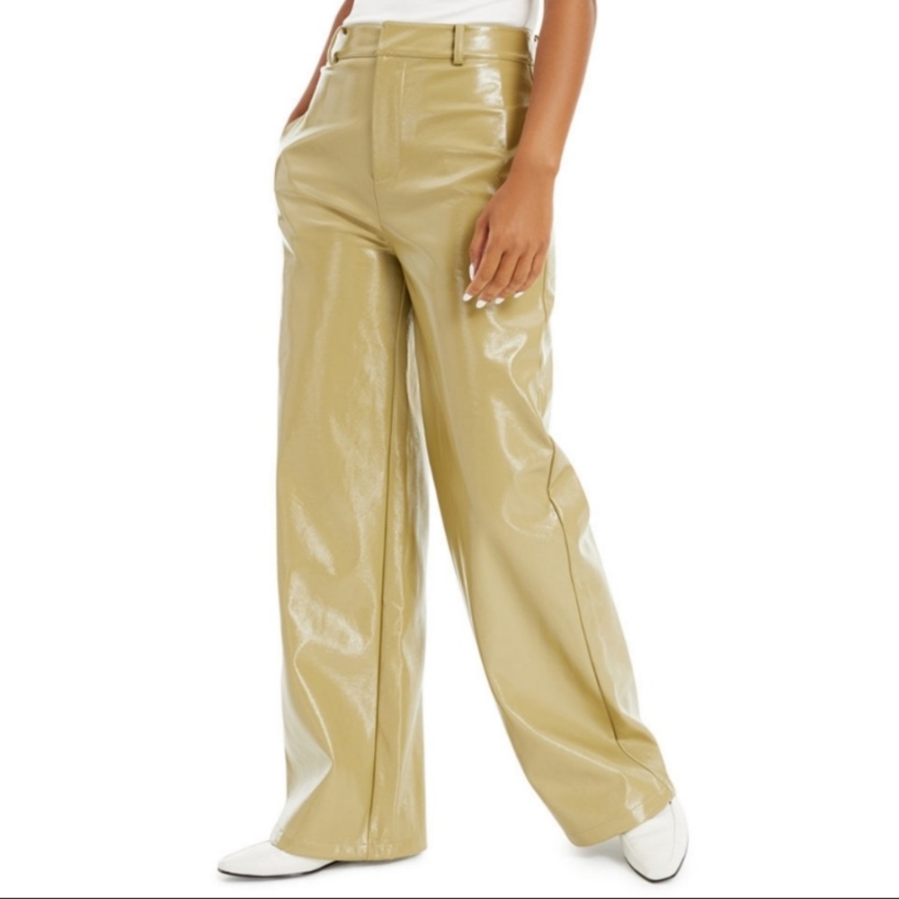 Danielle bernstein patent faux leather pants